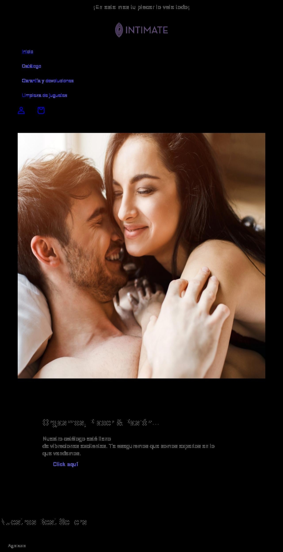 intimatebyhol.com shopify website screenshot