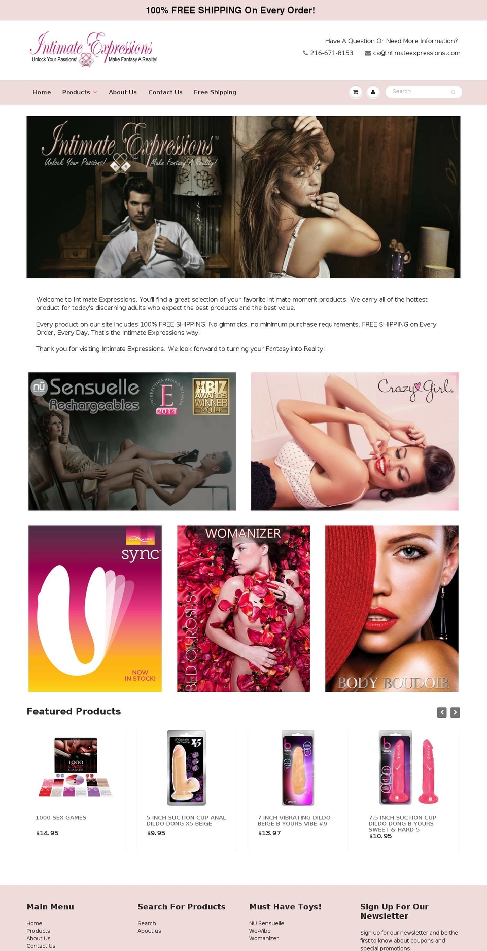 intimateexpressions.com shopify website screenshot