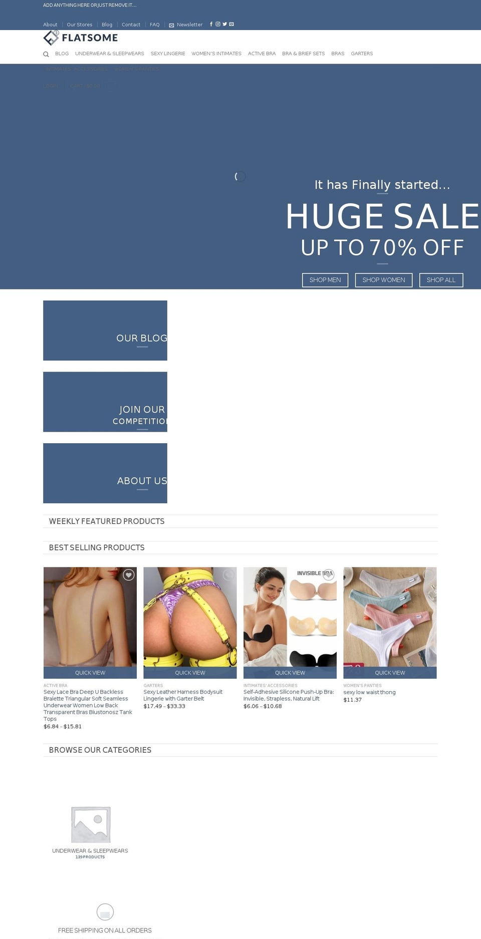 intimateshoppe.com — Shopify storefront screenshot