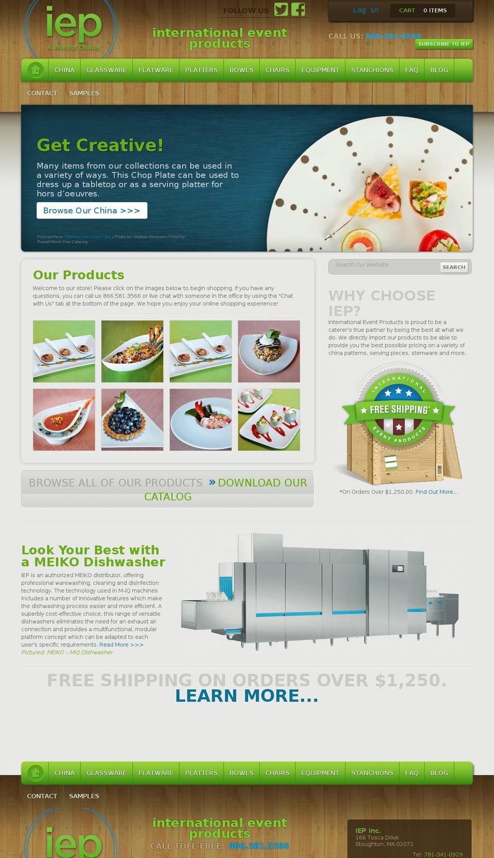 intl-event-products.com shopify website screenshot