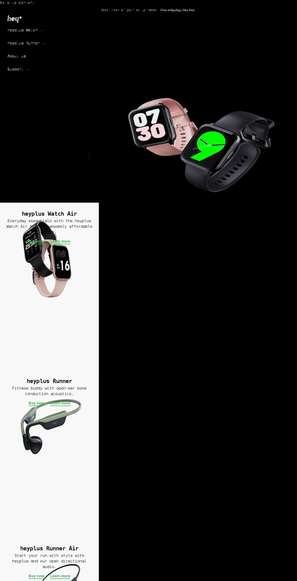 intl.heyplus.com shopify website screenshot