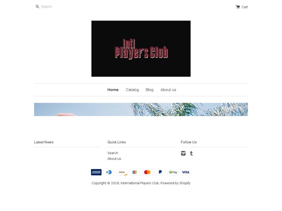 intlplayersclub.com — Shopify storefront screenshot