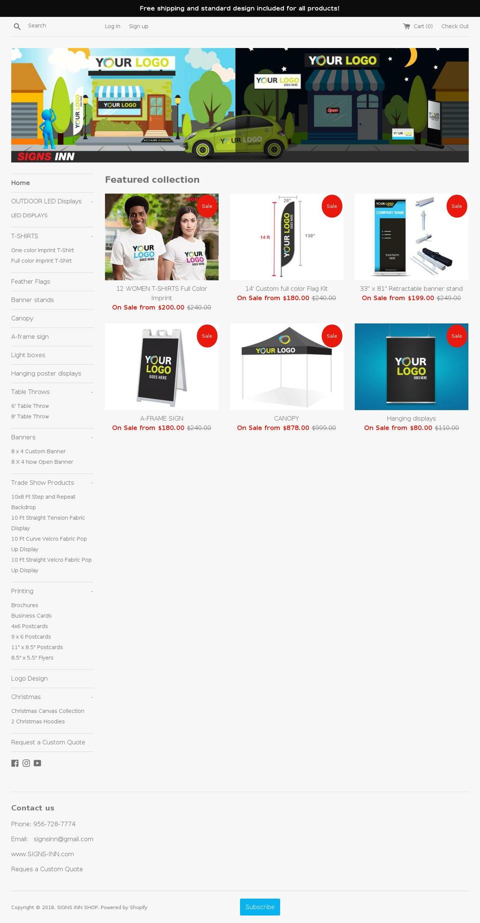 intosigns.com shopify website screenshot