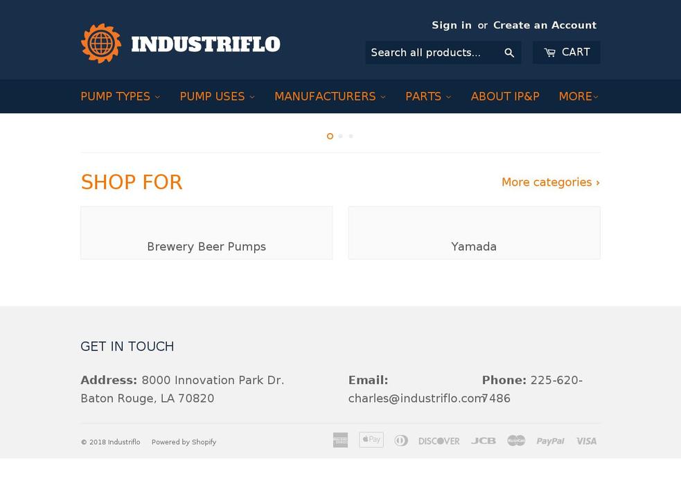 intpumps.com — Shopify storefront screenshot