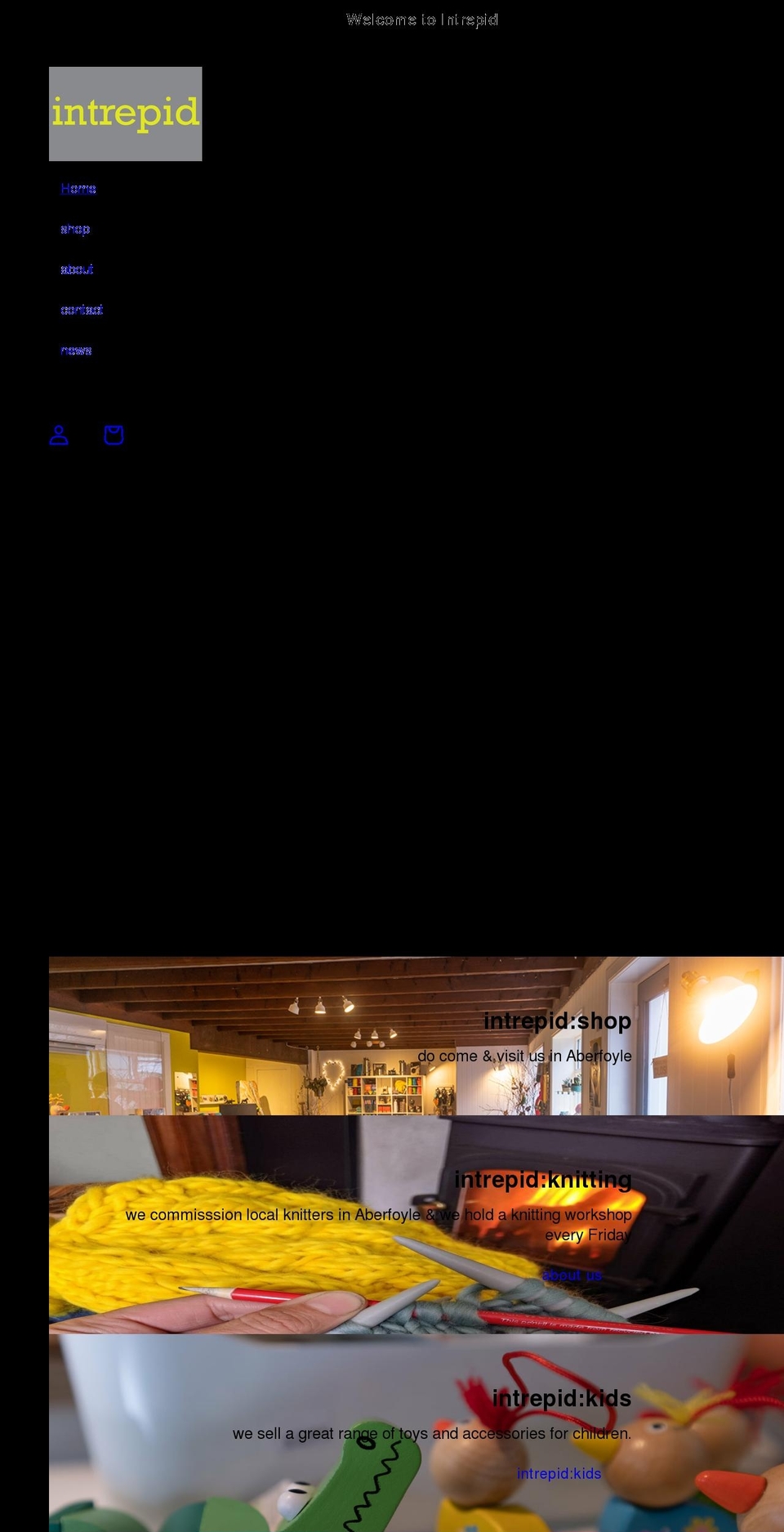 intrepidscotland.co.uk shopify website screenshot