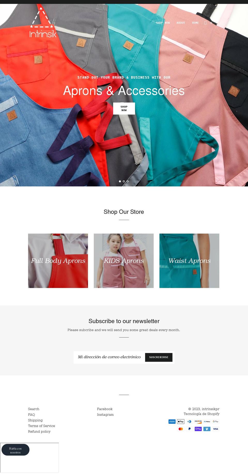 intrinsikpr.com shopify website screenshot