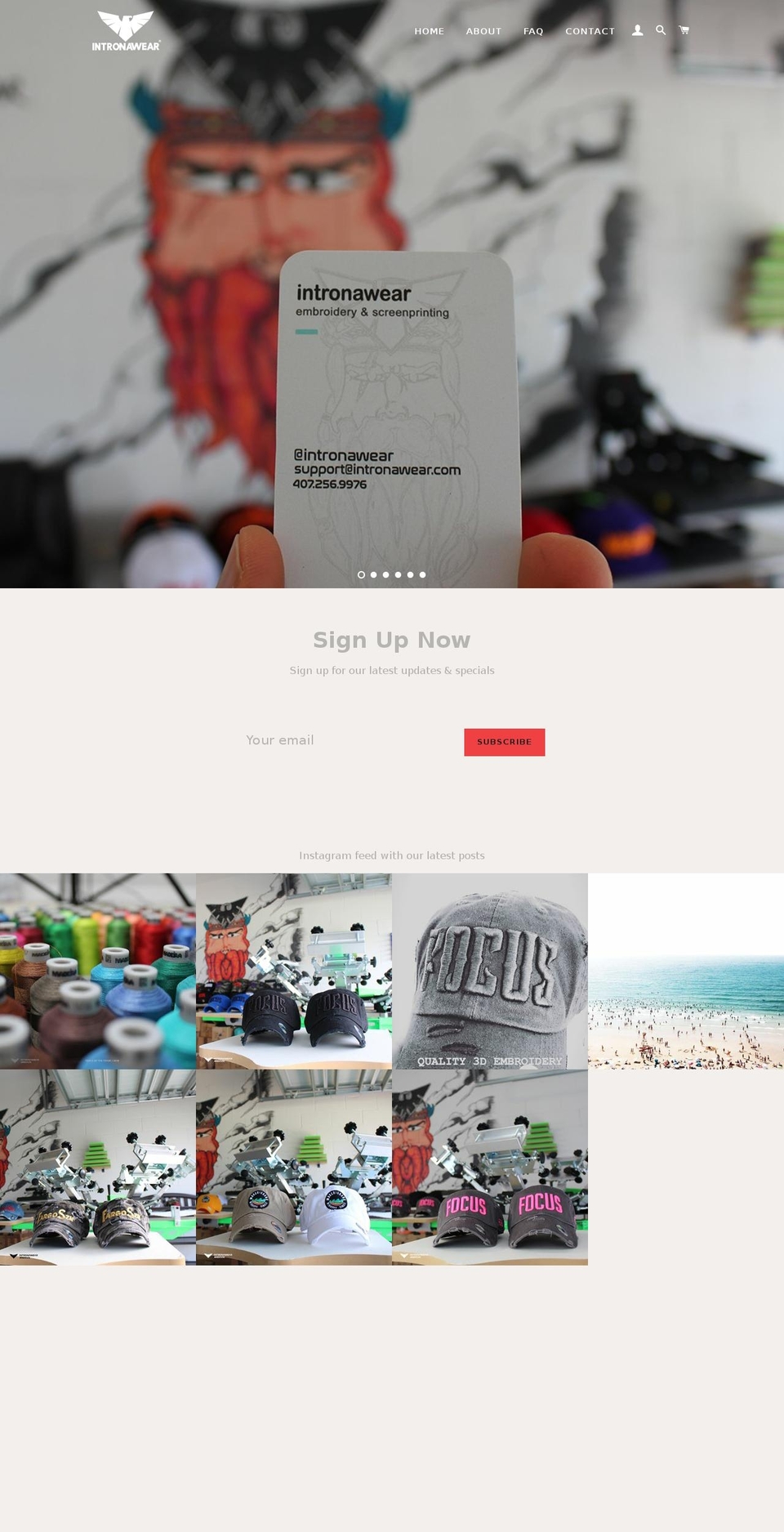 intronawear.com shopify website screenshot
