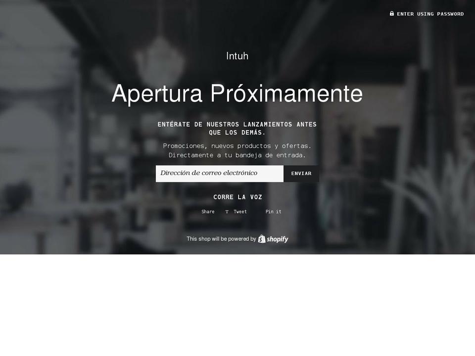 intuh.com shopify website screenshot