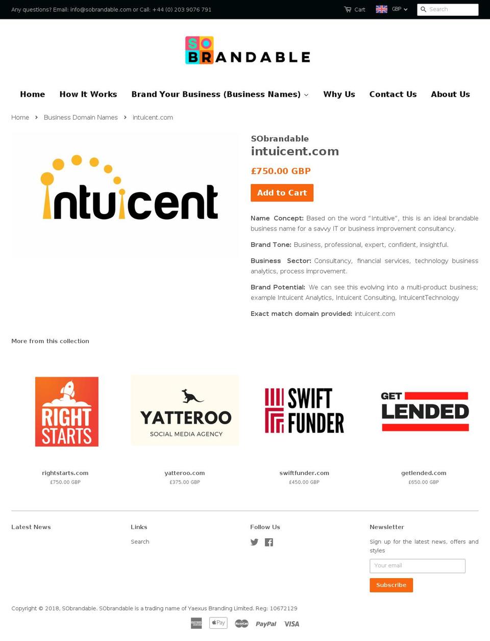 intuicent.com — Shopify storefront screenshot