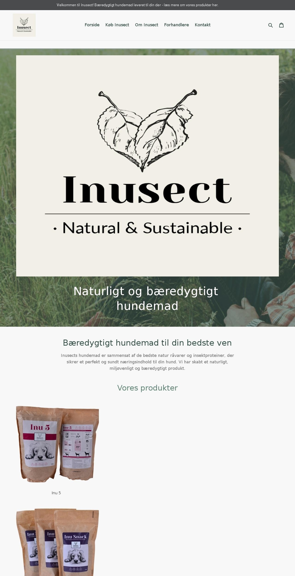 inusect.com — Shopify storefront screenshot