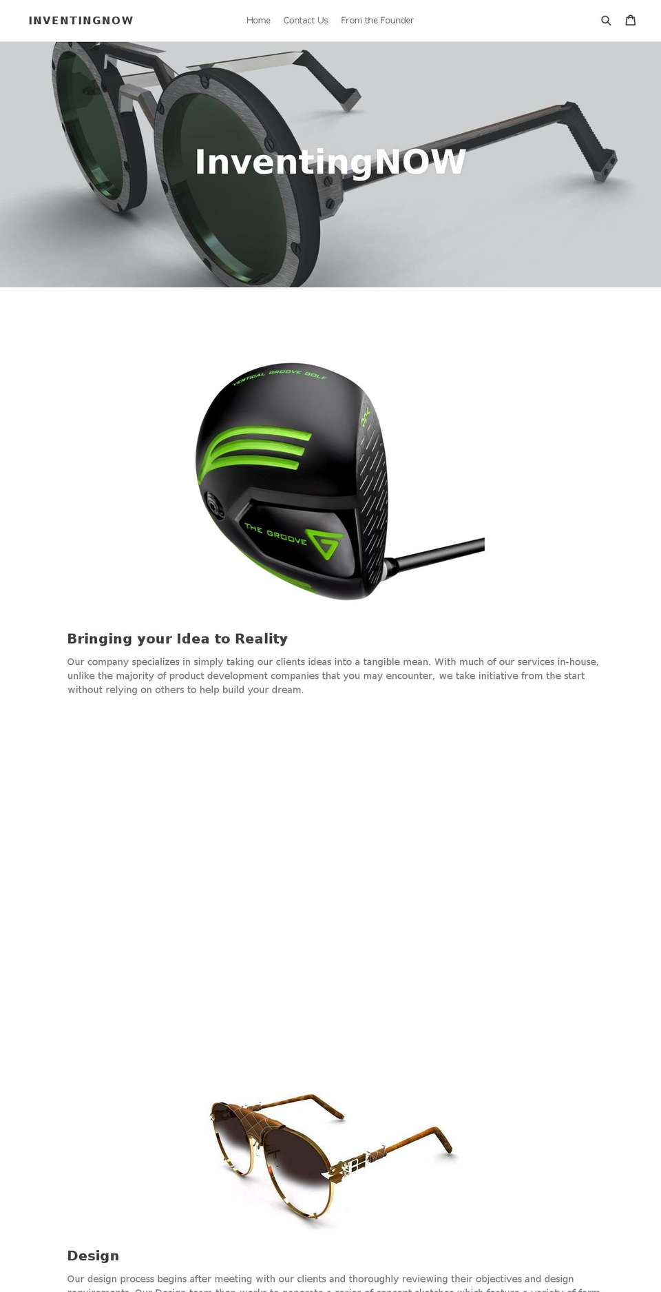 inventingnow.com — Shopify storefront screenshot