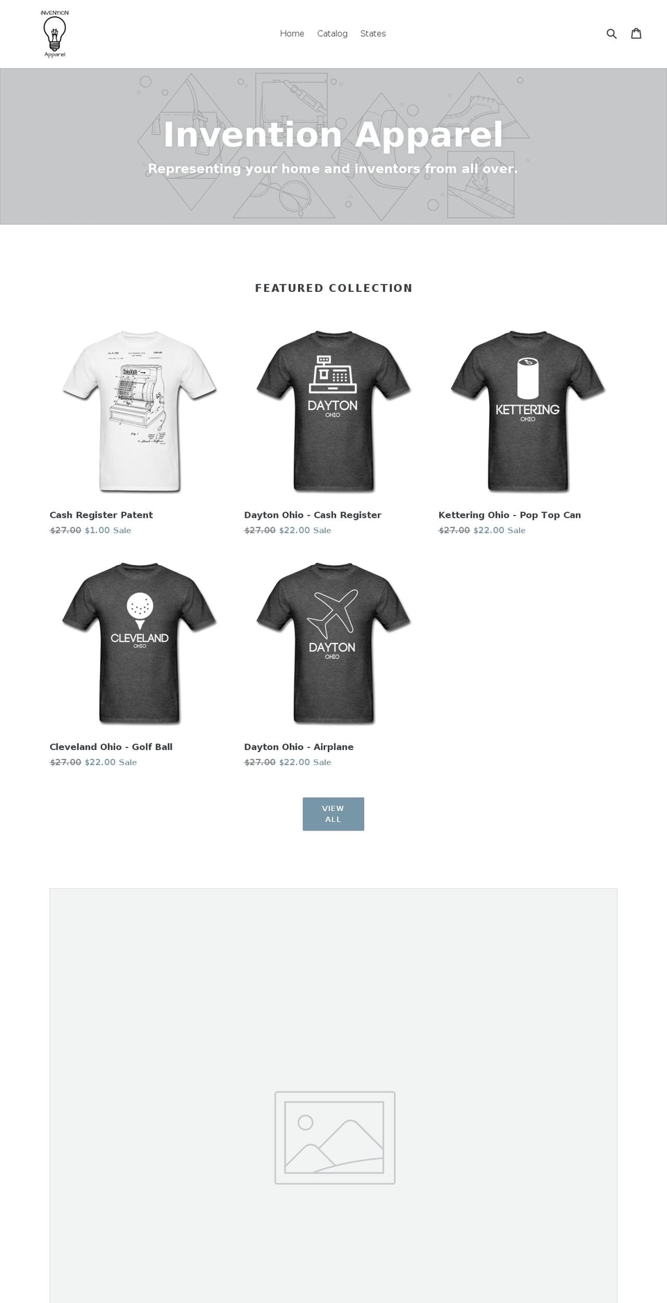 inventionapparel.com — Shopify storefront screenshot