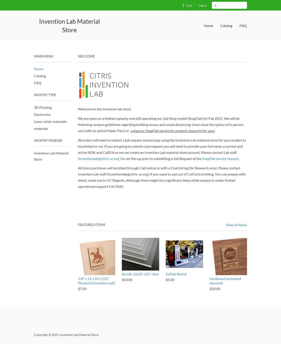 inventionlab.myshopify.com shopify website screenshot