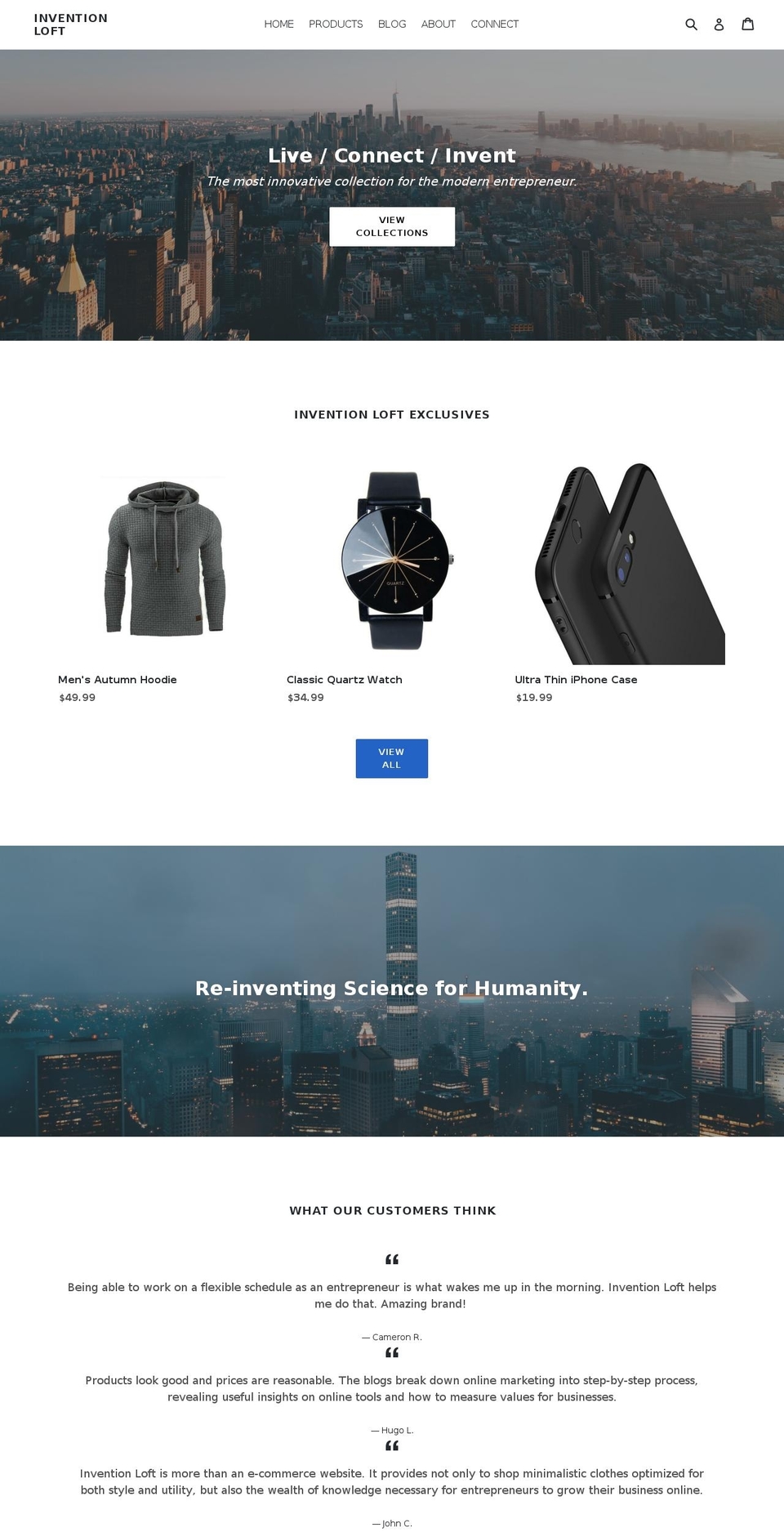 inventionloft.com — Shopify storefront screenshot