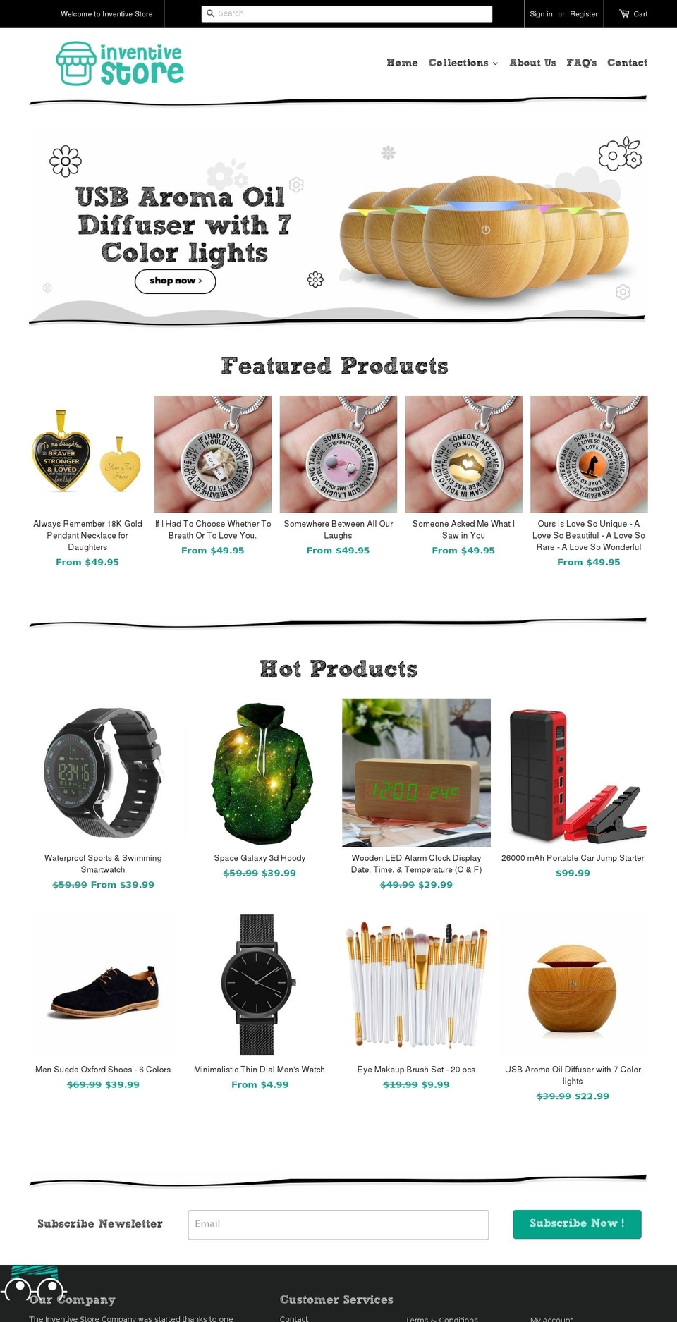 inventivestore.com — Shopify storefront screenshot