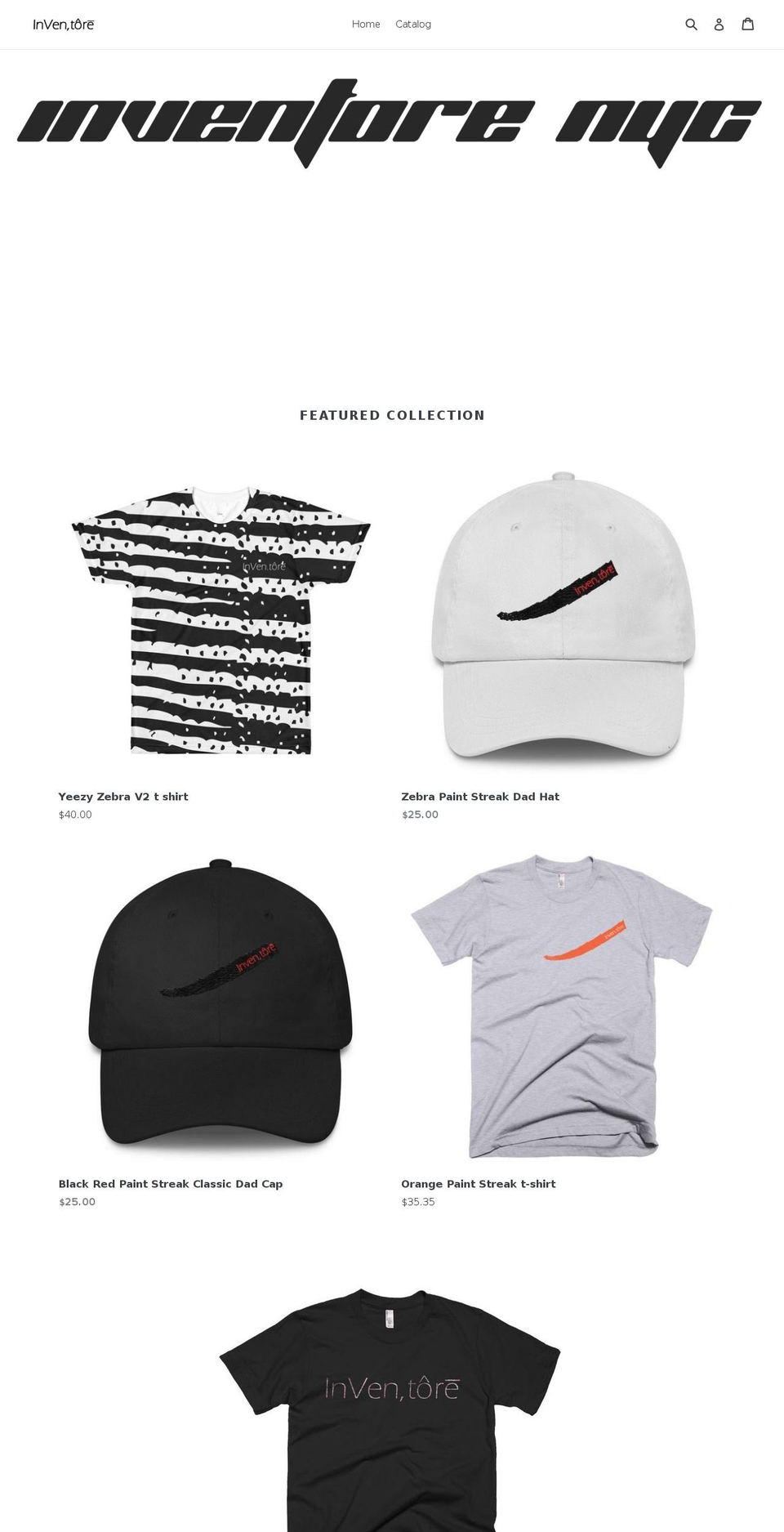 inventorenyc.com — Shopify storefront screenshot