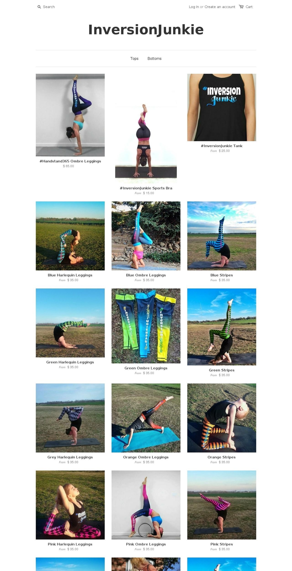 inversionjunkie.com shopify website screenshot