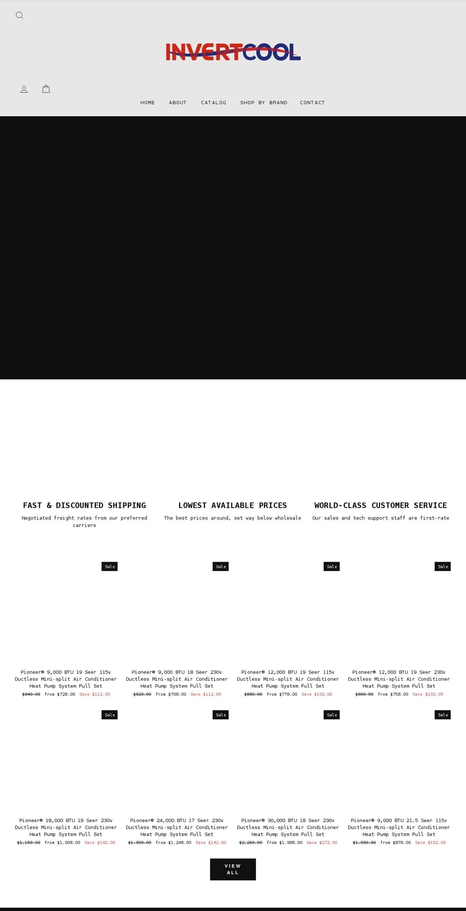 invertcool.com shopify website screenshot