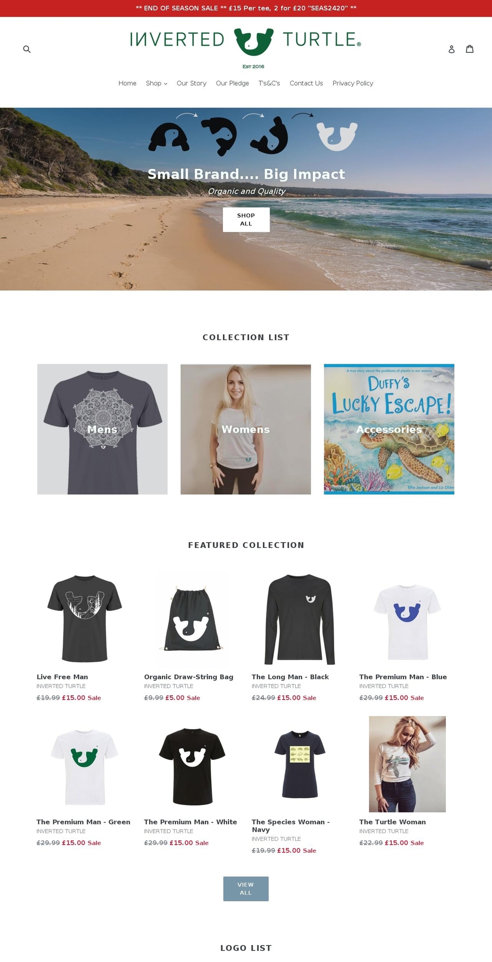 inverted-turtle.com — Shopify storefront screenshot