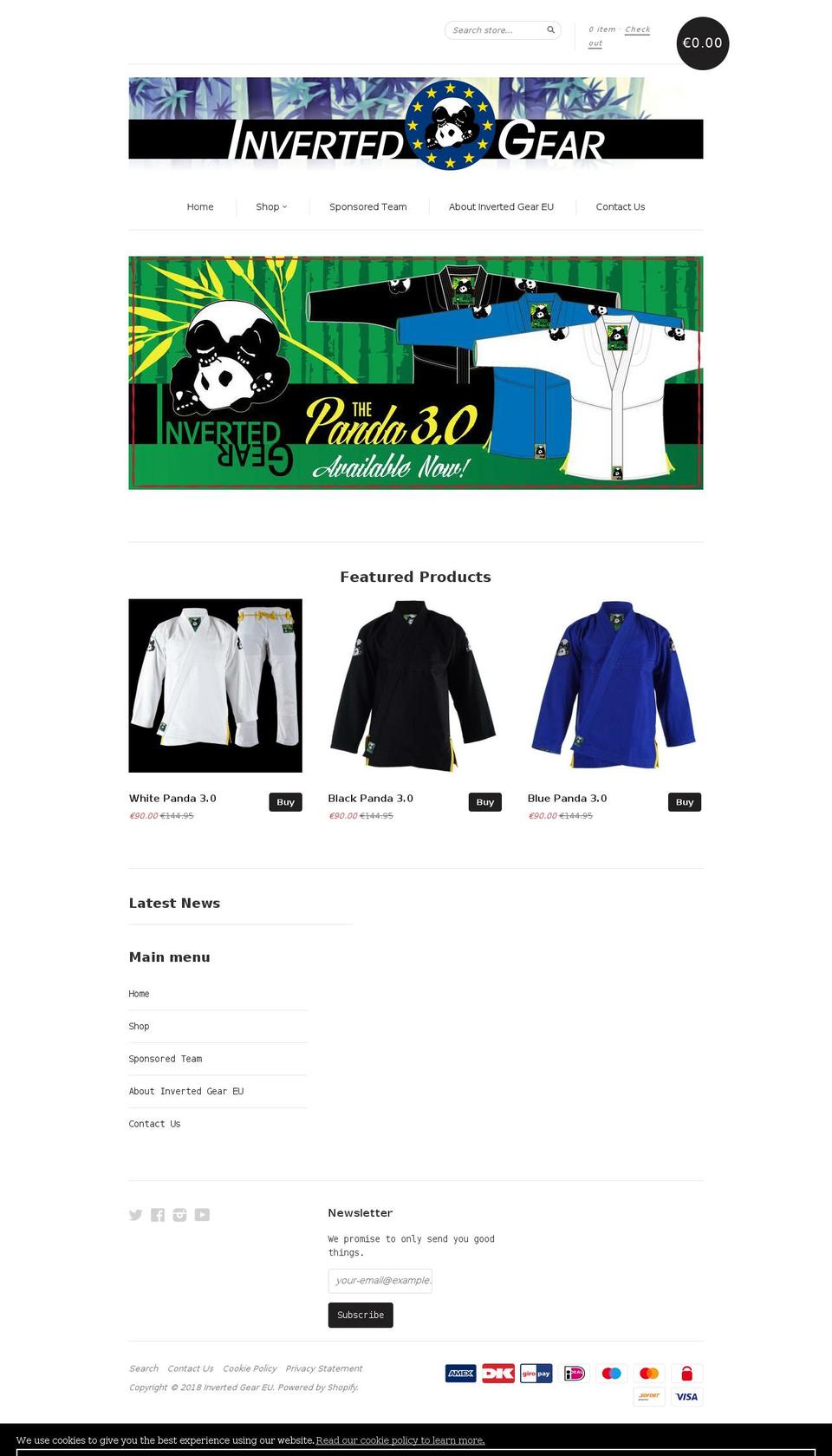 invertedgeareu.com shopify website screenshot