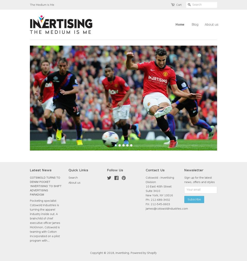 invertising.biz shopify website screenshot