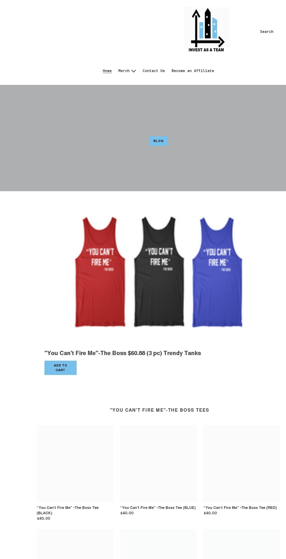 investasateam.com shopify website screenshot