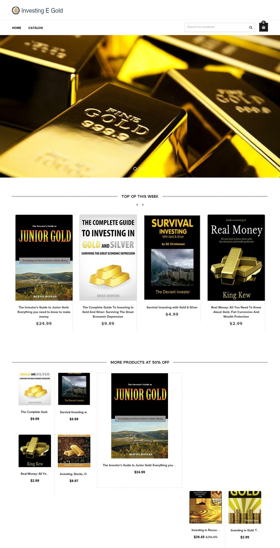 goldengeode.com Shopify theme site example investingegold.com