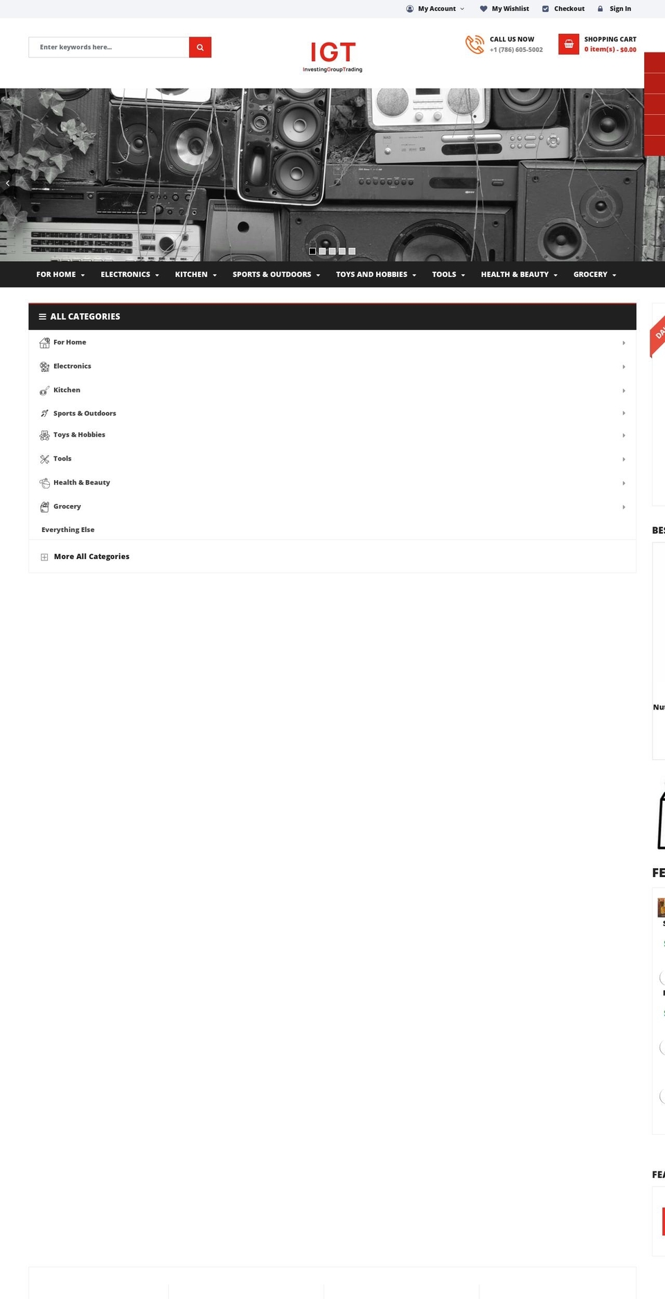 investinggrouptrading.com shopify website screenshot