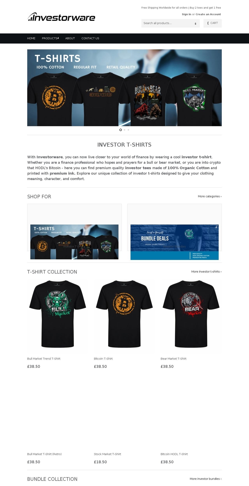 investorware.co.uk shopify website screenshot