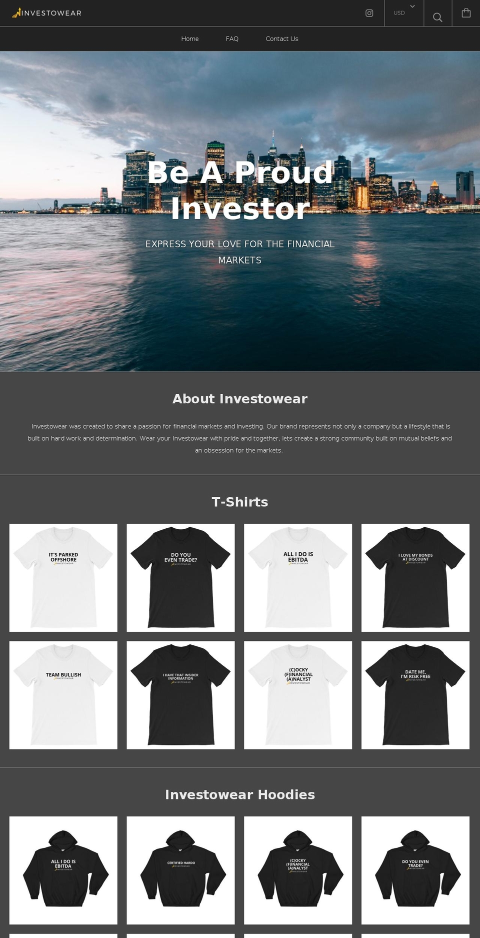 investowear.com — Shopify storefront screenshot