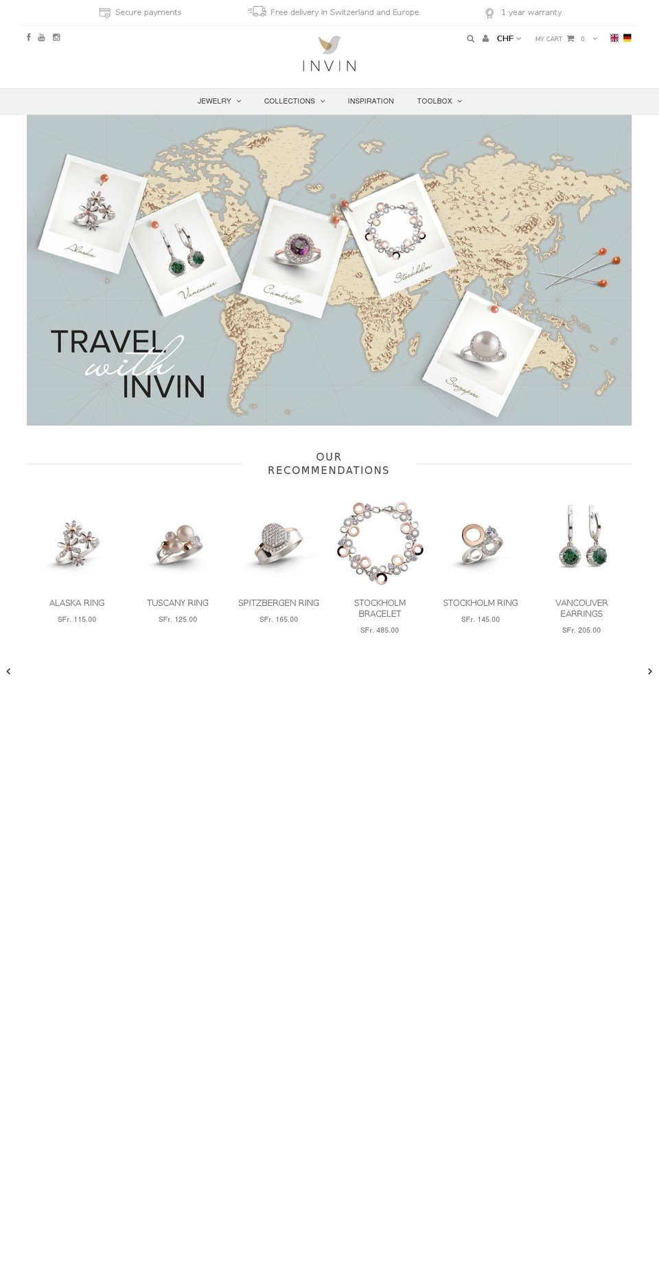 invinjewellery.com — Shopify storefront screenshot