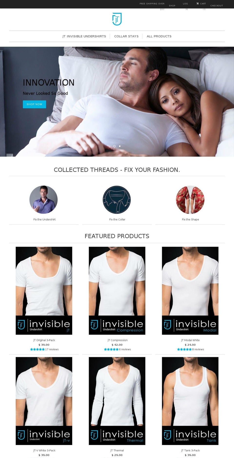 Copy of Responsive 1-2016 Shopify theme site example invisibleundershirts.com