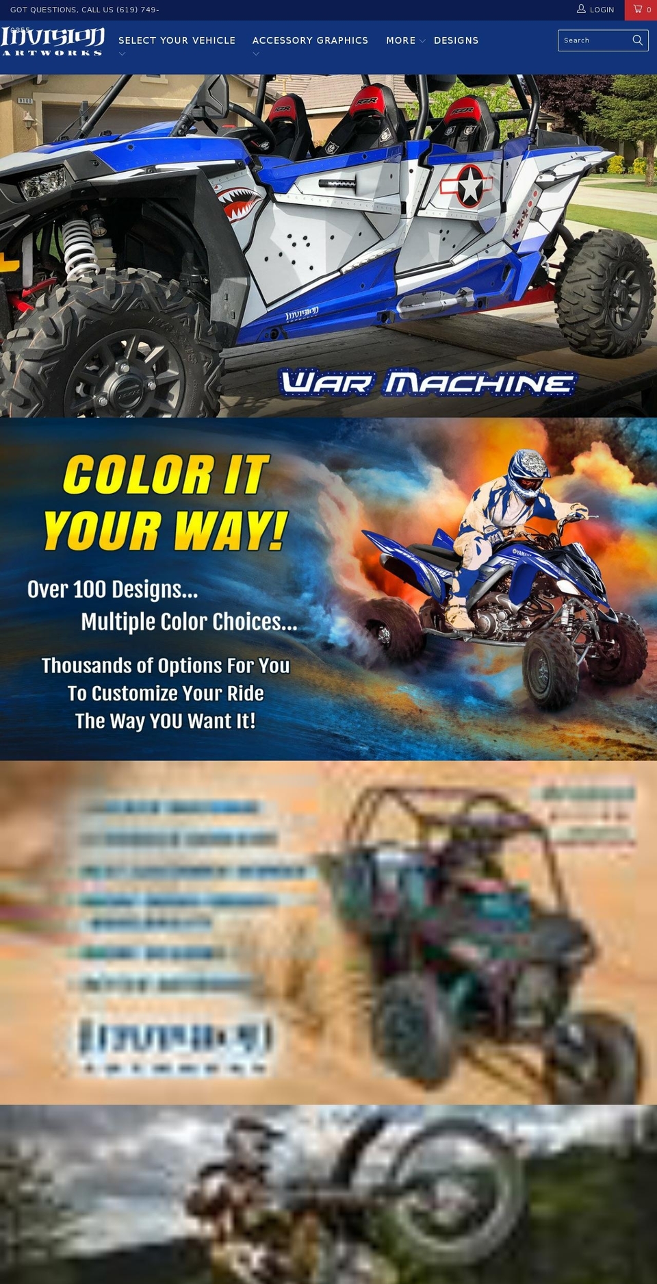 invisionpowersports.com — Shopify storefront screenshot