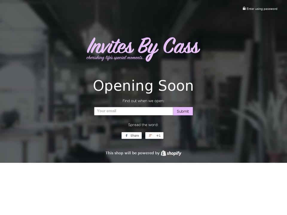 invitesbycass.com — Shopify storefront screenshot