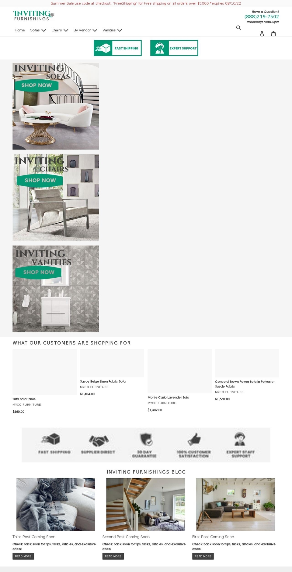 Dsl-theme-v Shopify theme site example invitingfurnishings.com