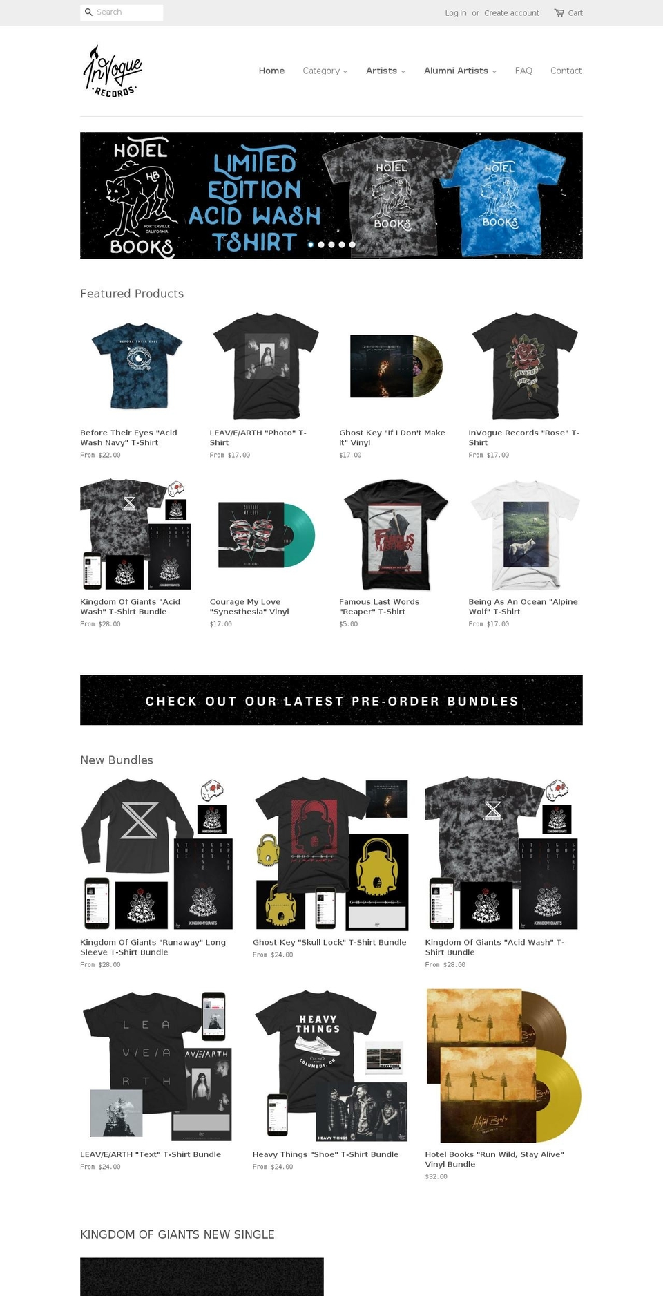 invogueshop.com shopify website screenshot