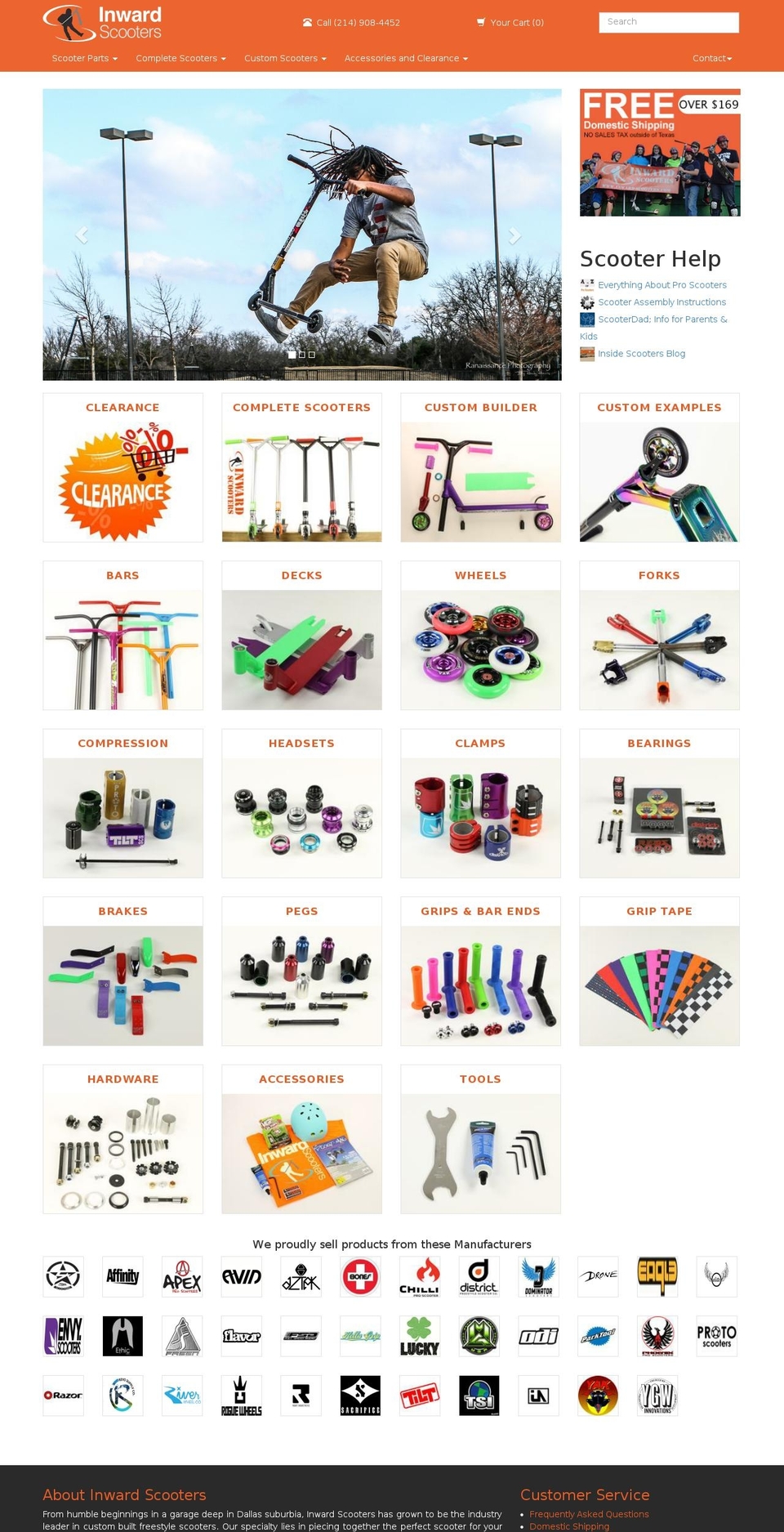 Inward-Scooters Shopify theme site example inward-scooters.com