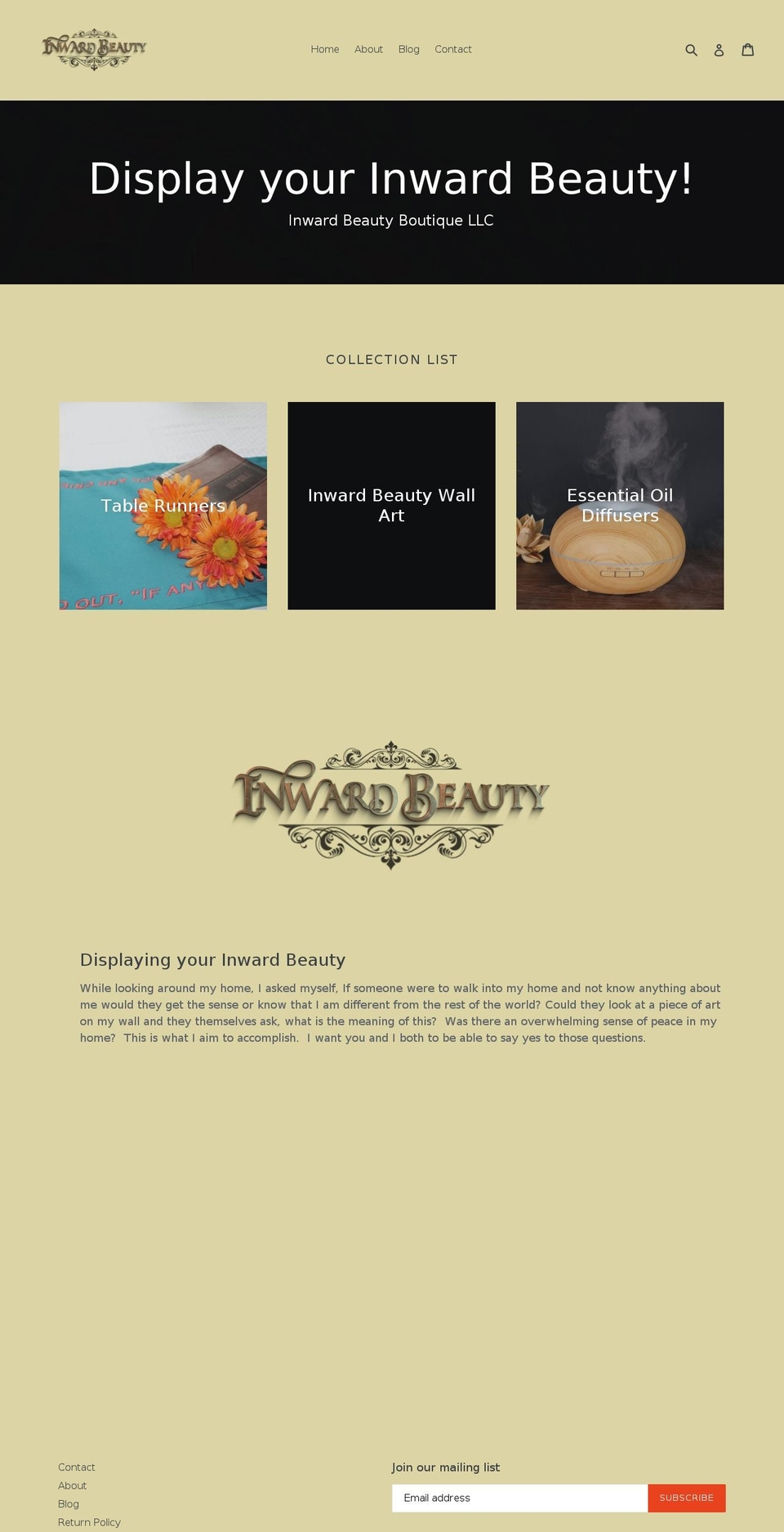 inwardbeautyboutique.com — Shopify storefront screenshot