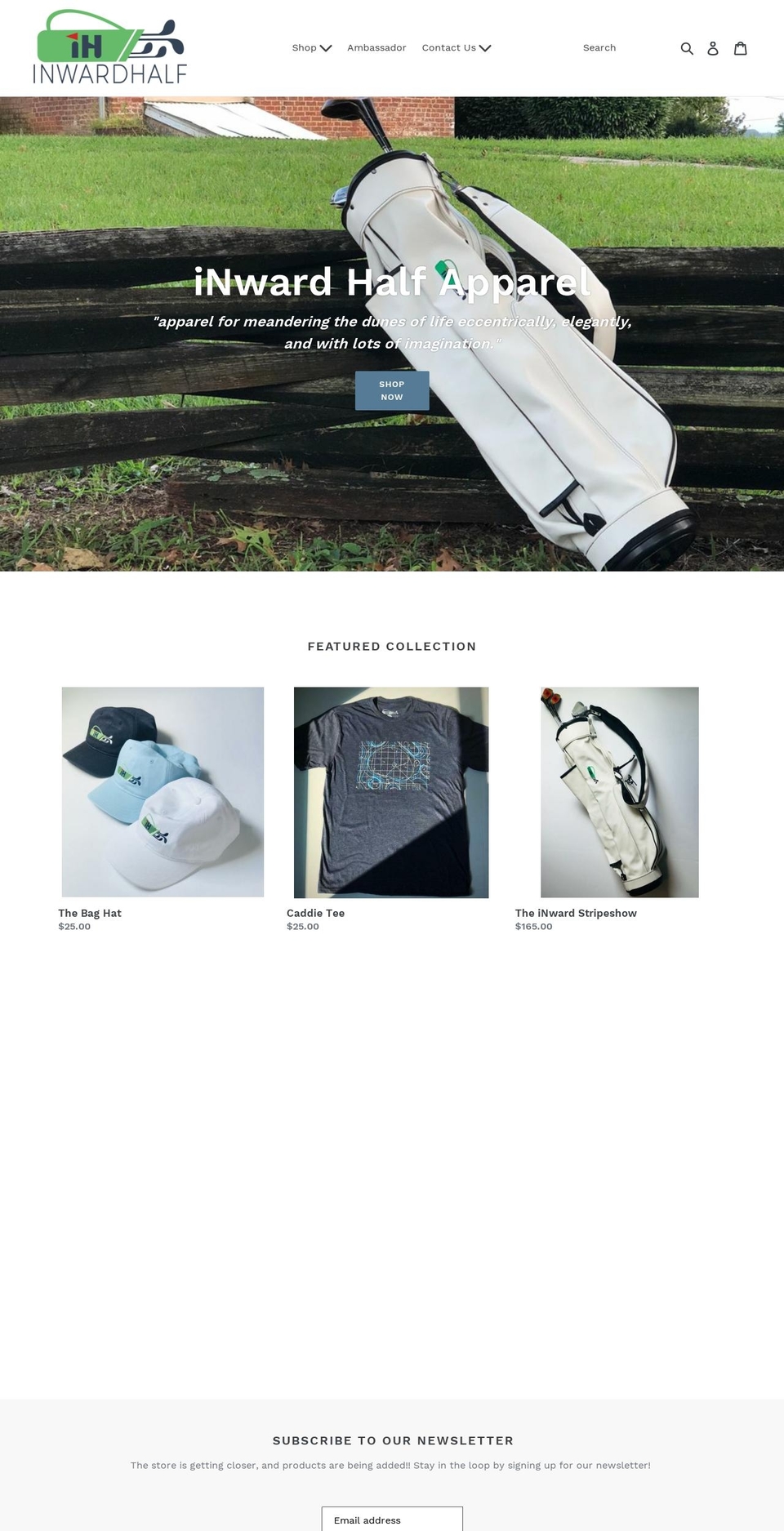 inwardhalf.com — Shopify storefront screenshot