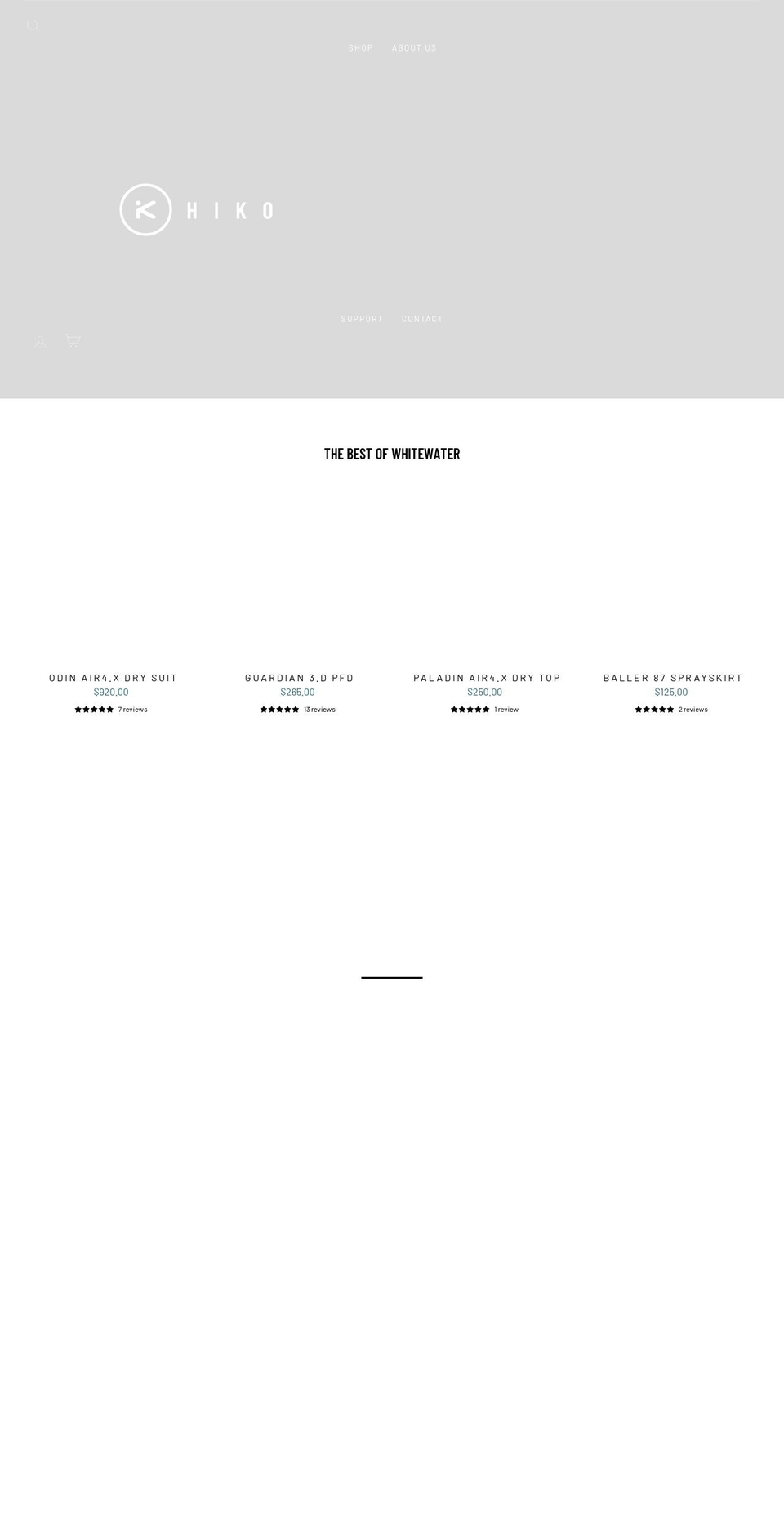inwaterwelive.com — Shopify storefront screenshot