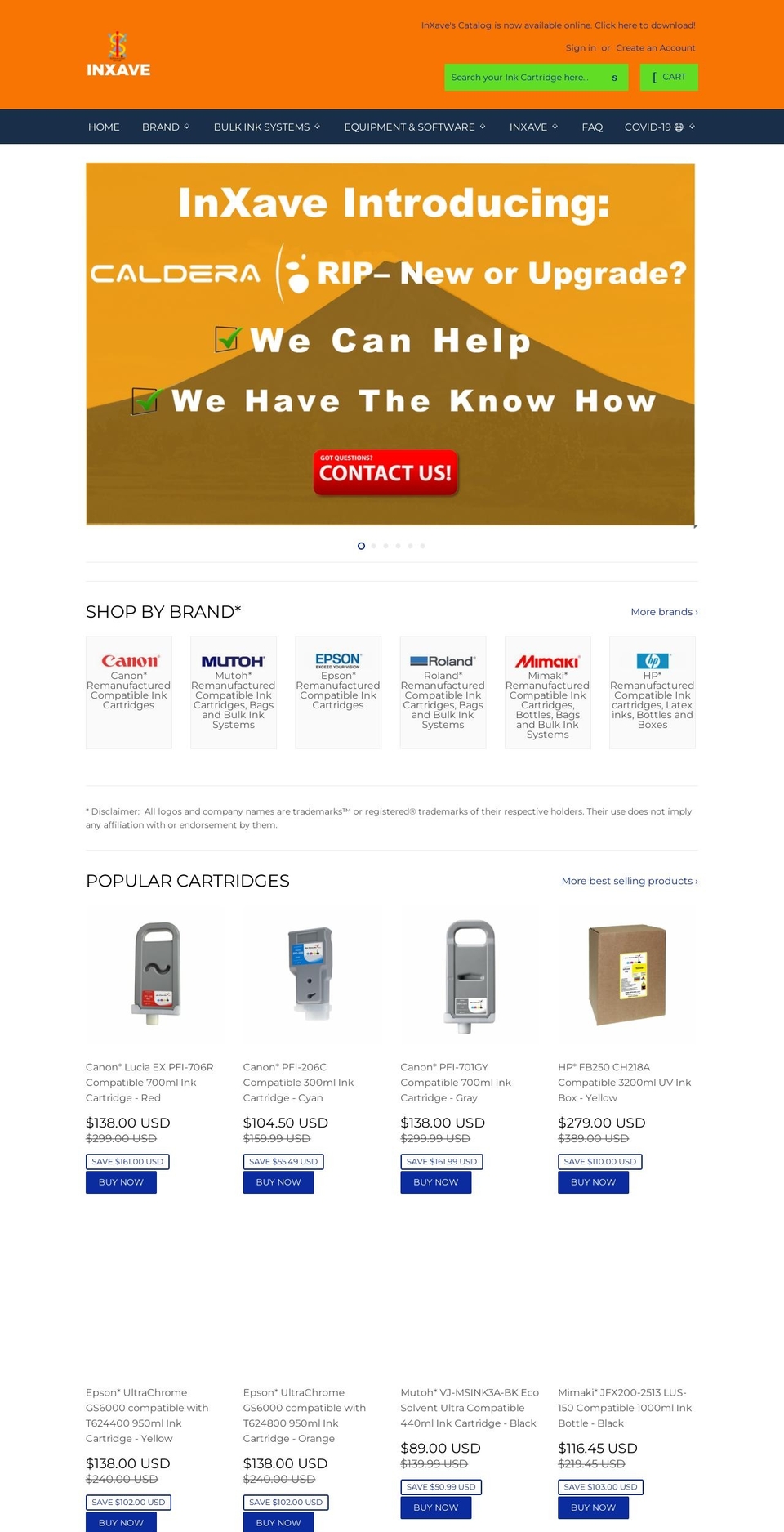 inxave.com — Shopify storefront screenshot