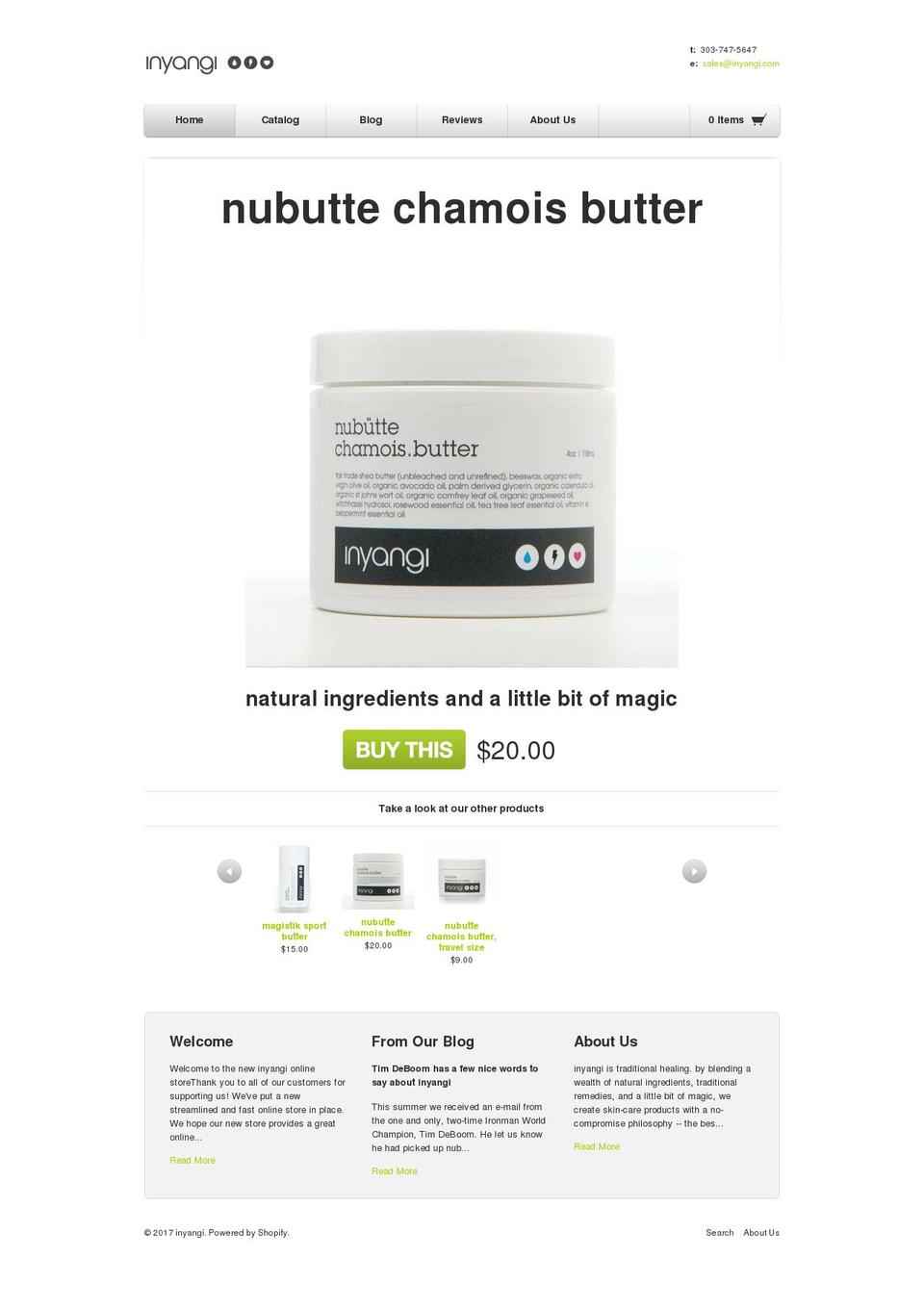 inyangi.com shopify website screenshot