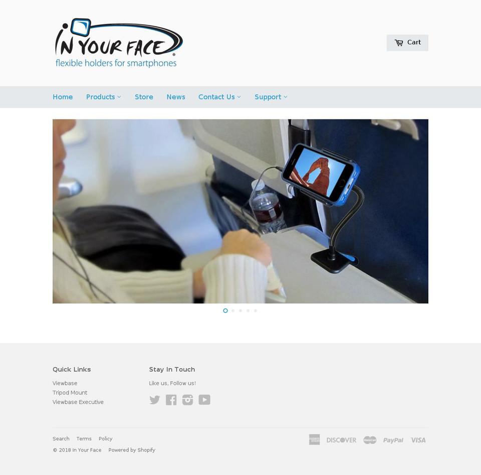inyourfaceusa.com — Shopify storefront screenshot