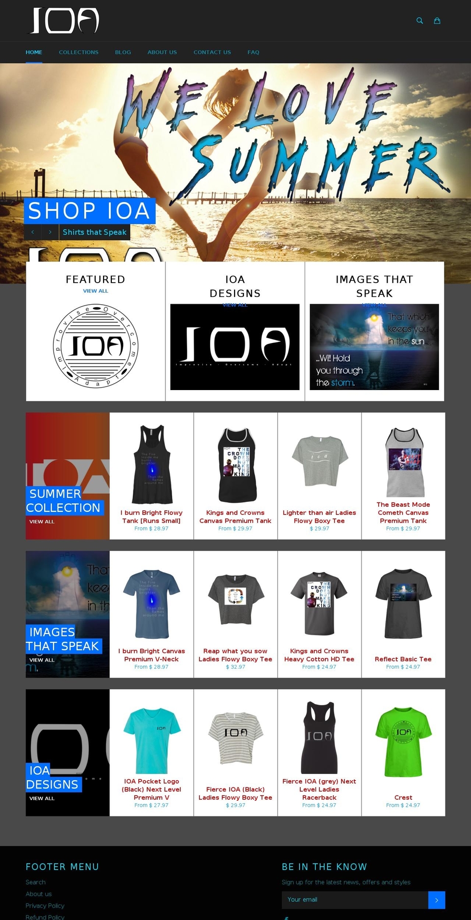 ioawear.com — Shopify storefront screenshot