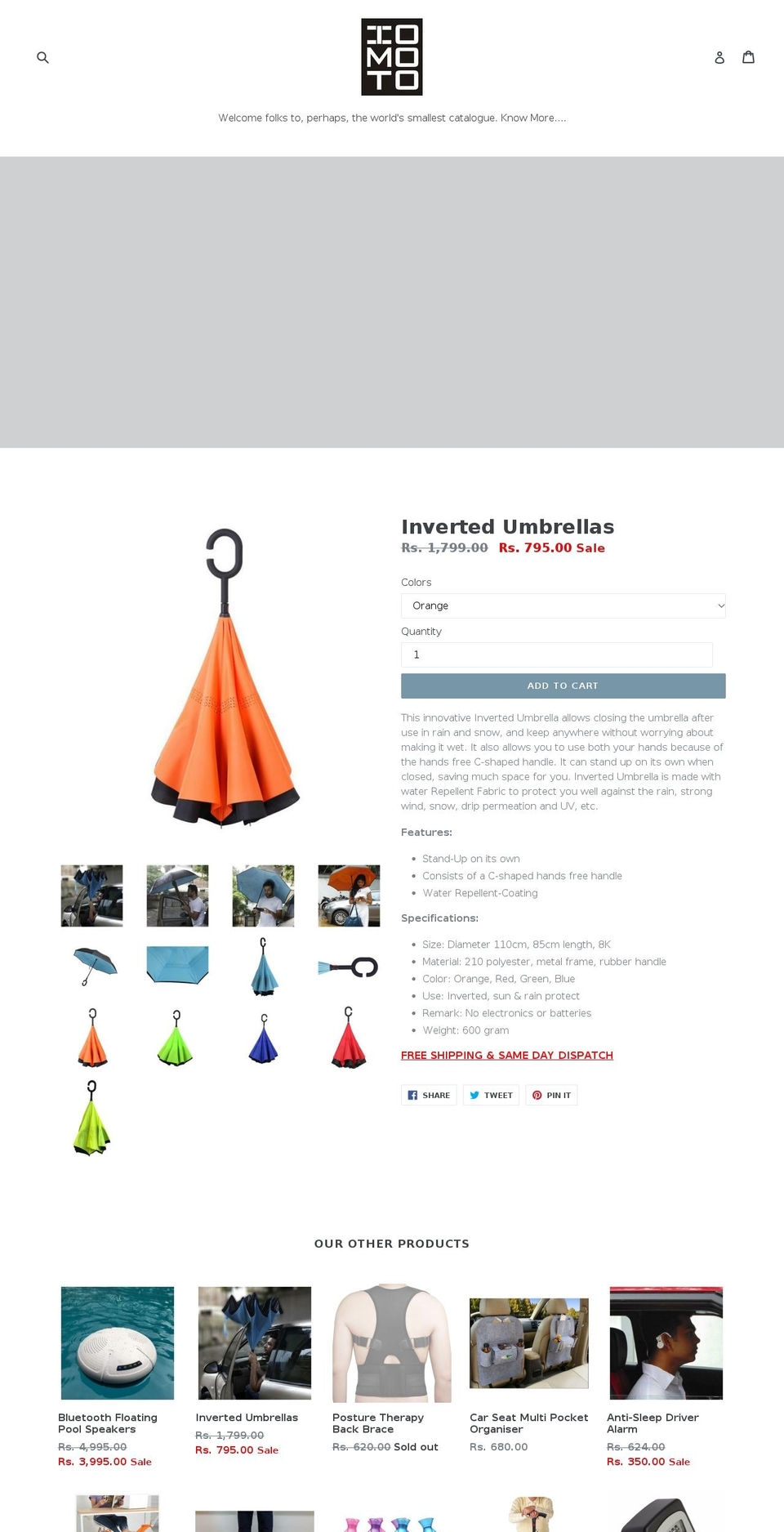 iomoto.com shopify website screenshot