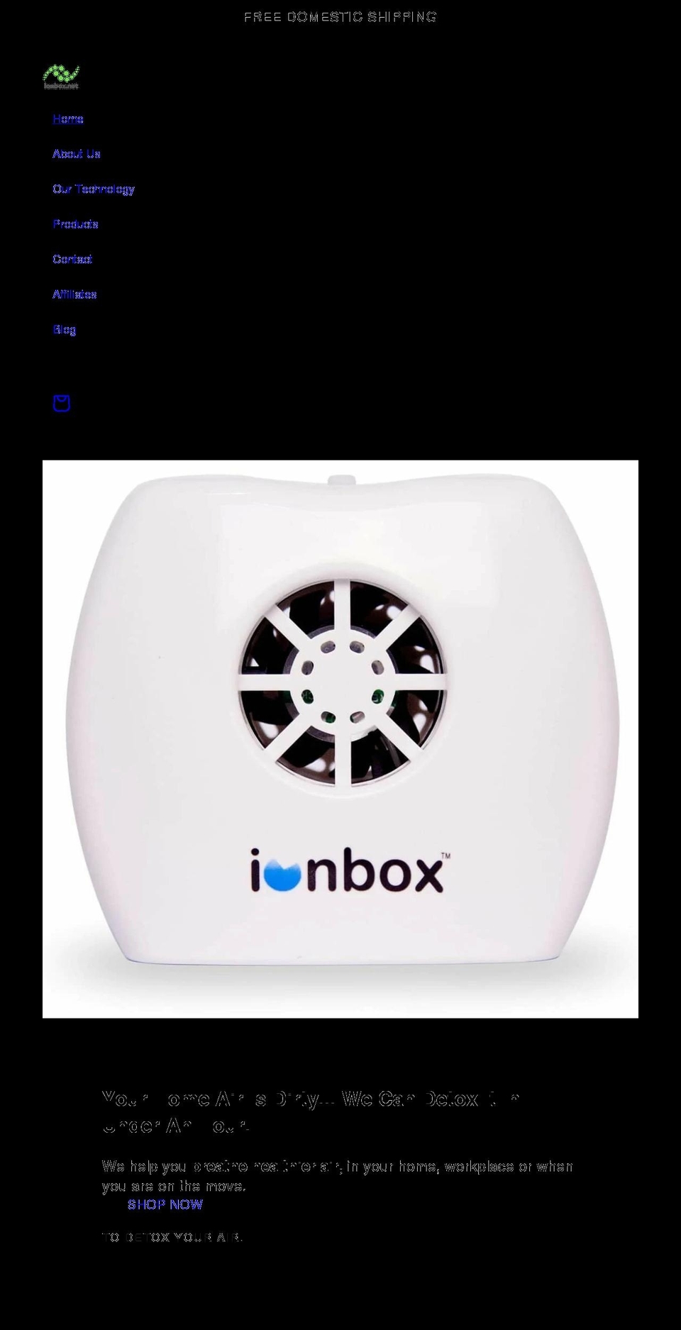 ionbox.net shopify website screenshot