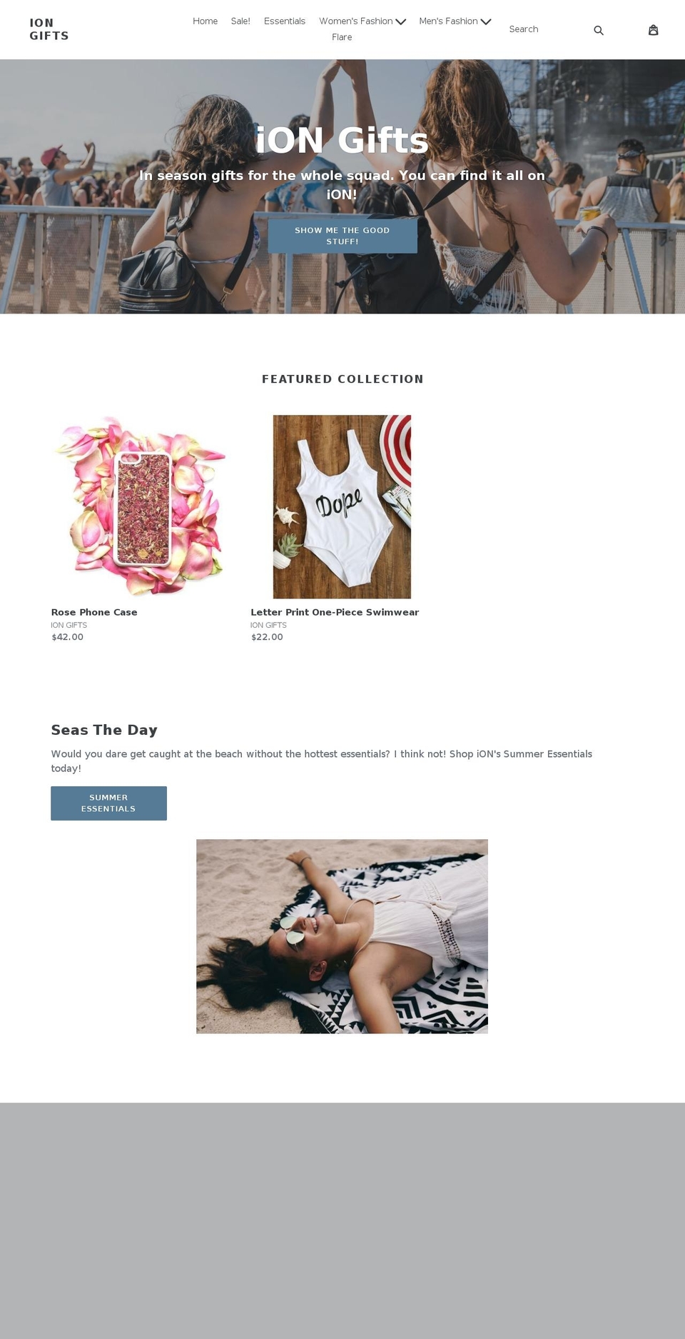 iongifts.com — Shopify storefront screenshot