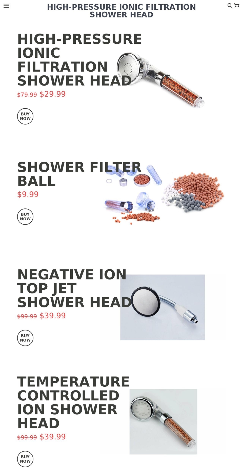 color Shopify theme site example ionicshowerhead.com