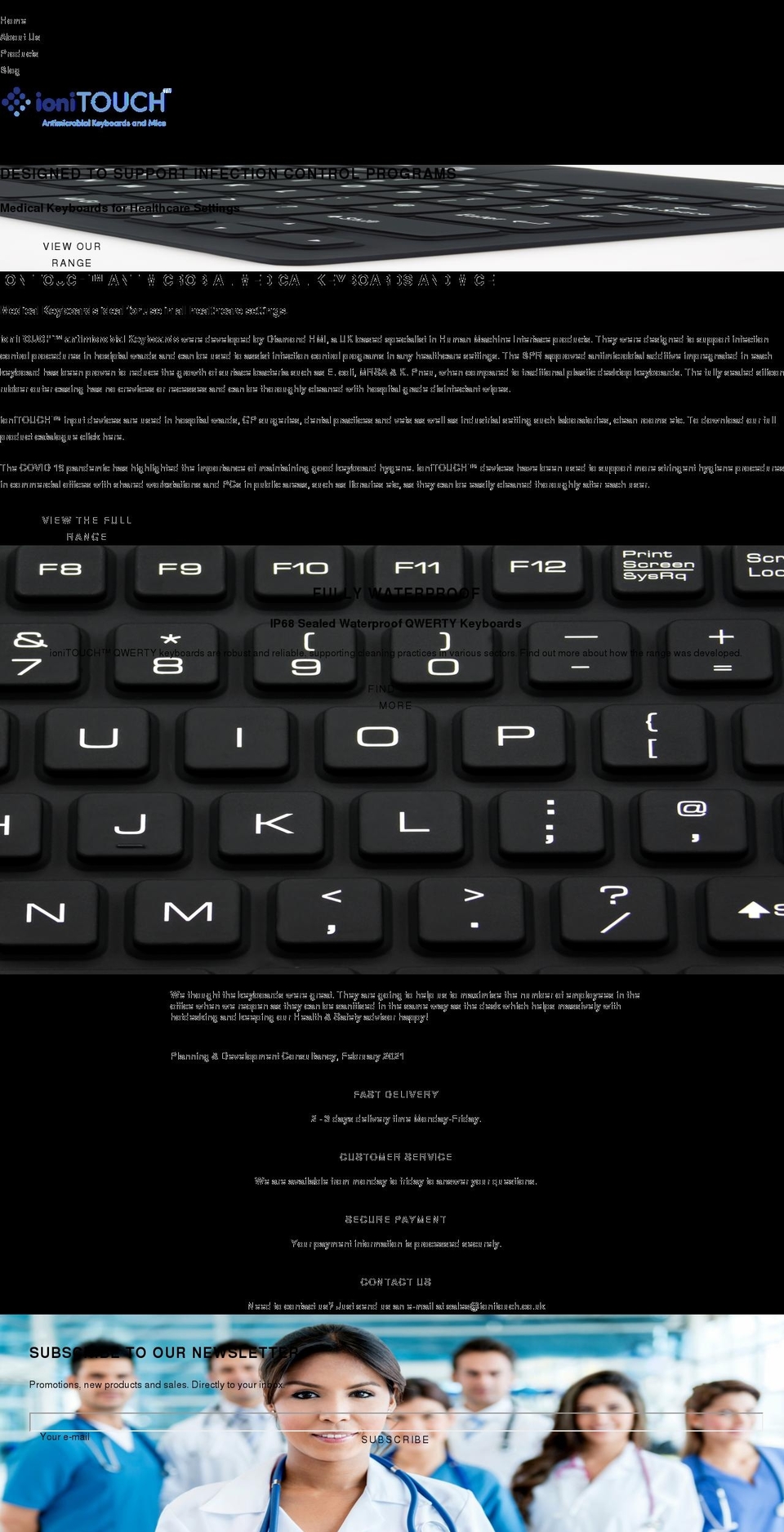 ionitouch.co.uk shopify website screenshot