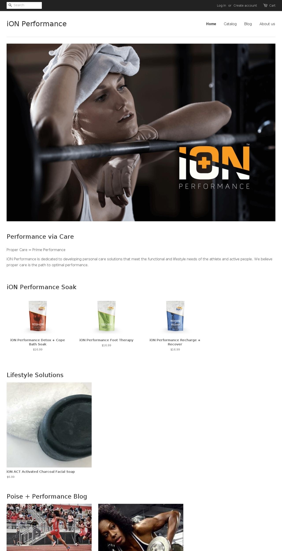 ionsoak.com — Shopify storefront screenshot